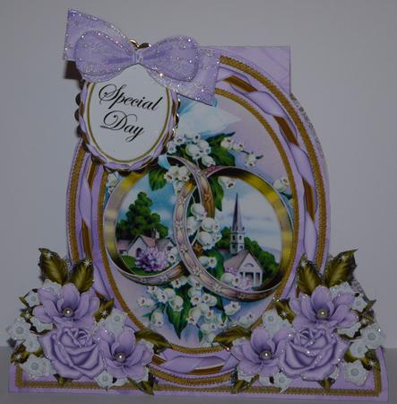 Lilac Wedding Rings Special Large Oval Card Mini Kit by LINDA HAMMOND