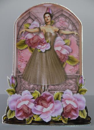 Belle Ballerina Globe & English Roses by LINDA HAMMOND