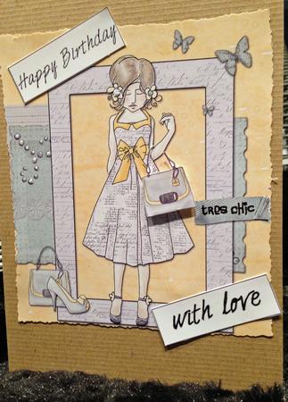 Tres Chic, Card Front by Linda Rowlands