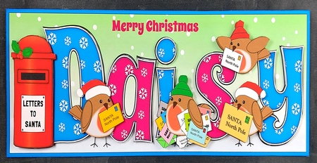 Christmas Robins with letters to Santa DAISY large dl by Linda Short