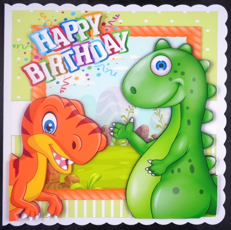 Dinosaur Birthday Party 5  8x8 by Linda Short