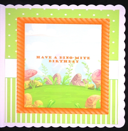Beautiful Green & Orange Insert Blank 8x8 by Linda Short