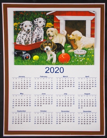 2020  calendar portrait  Cart of Cuteness by Linda Short