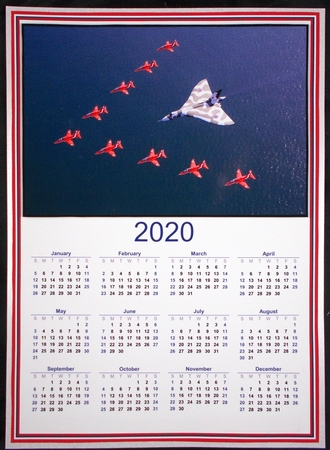 2020  calendar portrait Last flight of the vulcan by Linda Short