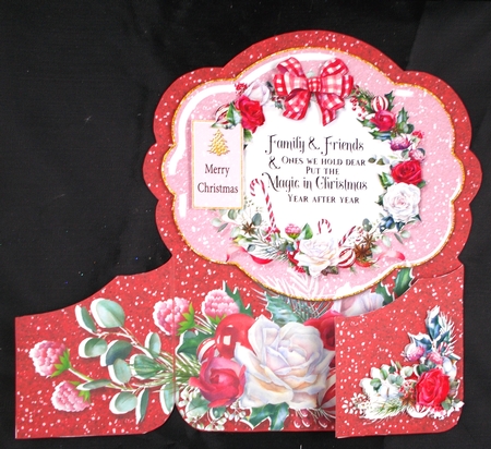 Christmas Red Sparkle Gatefold Card Kit-2 by Linda Short