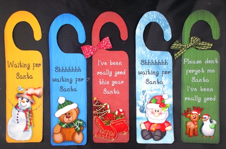 Waiting For Santa Door Hangers by Linda Short