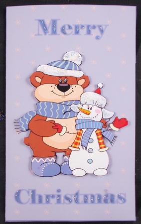 Bear and snowman money wallet by Linda Short