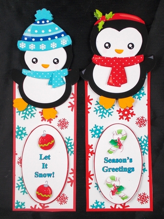 Christmas Penguins Bookmarks 1 by Linda Short