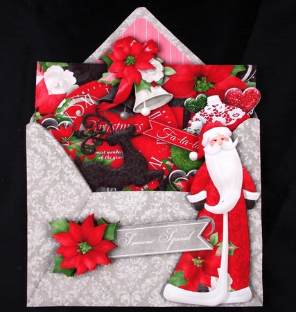 Christmas Overflowing Envelope Card Kit by Linda Short