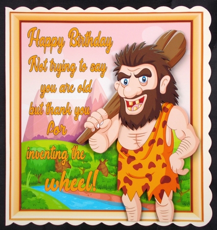 Thank you for inventing the wheel! Birthday Humour 8x8 by Linda Short