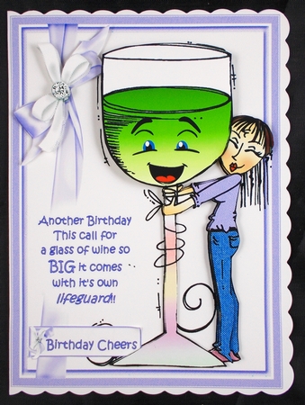 Jenny needs a big glass of wine mini kit by Linda Short