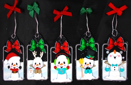 Christmas Snowmies Gift Tags by Linda Short