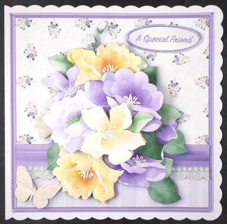 Pretty Posy - Decoupage Card Mini Kit by Linda Short