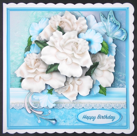 Roses and Petunias - Decoupage Card Mini Kit by Linda Short