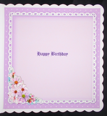 A Touch of Elegance Flowers, Pearls and Lace 8x8 matching insert by Linda Short