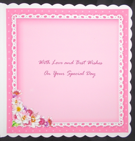 A Touch of Elegance Flowers, Pearls and Lace 8x8 matching insert by Linda Short