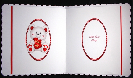 A hug and a kiss for Valentines day insert by Linda Short