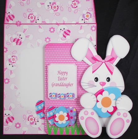 Eggstraspecial Bunny Shaped Card 2 by Linda Short