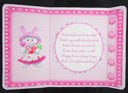 Bunnybonnets Offset Gatefold Card by Linda Short