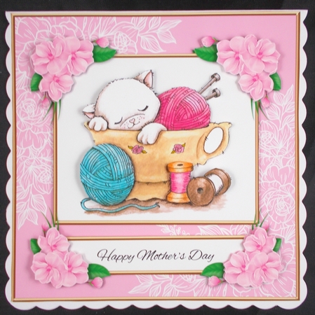 Cute Kitty Mothers Day Topper by Linda Short
