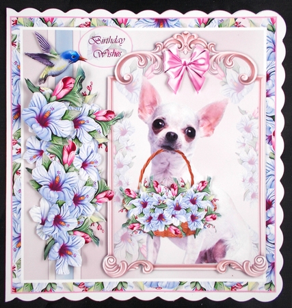 Chihuahua with Hibiscus Flowers Mini Page Kit by Linda Short