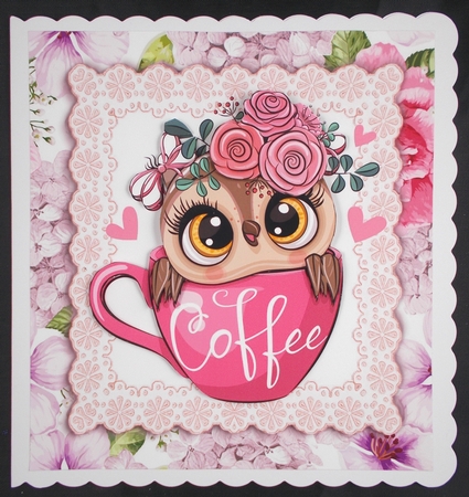 I love you a latte Owl (Coffee Humour) 8x8 by Linda Short