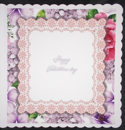 Beautiful pink & purple floral insert by Linda Short