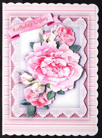 A5 , Gorgeous Pink Roses  by Linda Short