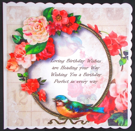 Floral Vintage Frame 2 by Linda Short