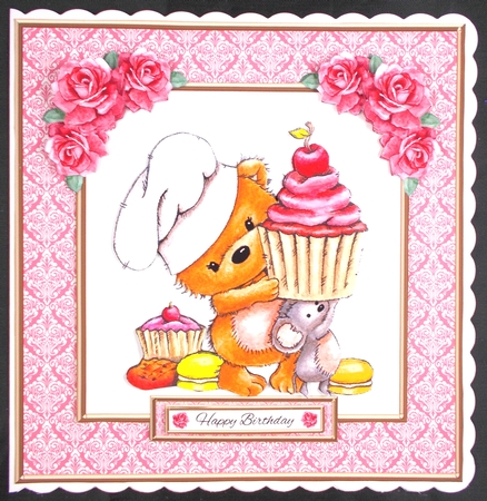 Cute Critters Birthday Topper #1 by Linda Short