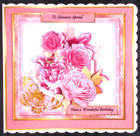 Vintage Roses Pink & Gold Mini Kit by Linda Short
