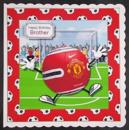 Manchester United  Fan Humorous Card Topper by Linda Short