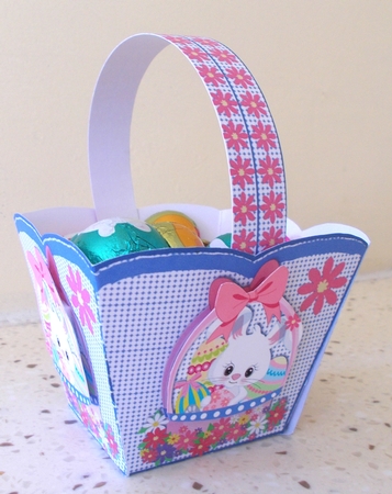 EASTER BASKET 1 - BUNNY IN BASKET by Linda Short
