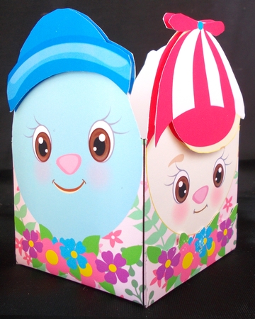 EASTER BASKET 2 - SMILEY EGGS by Linda Short