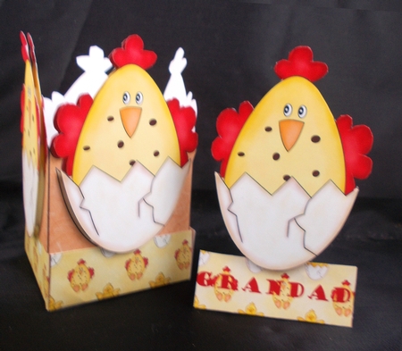 GIFT BASKET 1 - CHICKENS by Linda Short