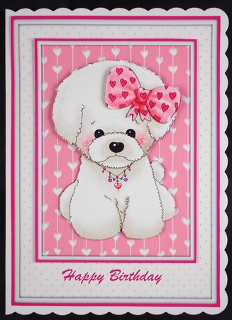 Lots Of Hearts Birthday Pup by Linda Short
