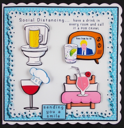 Social Distancing - Decoupage by Linda Short