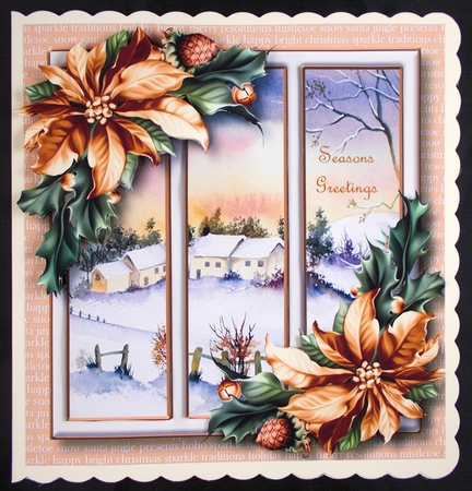 Christmas Scenic Trio QUICK TOPPER Bumper Kit by Linda Short