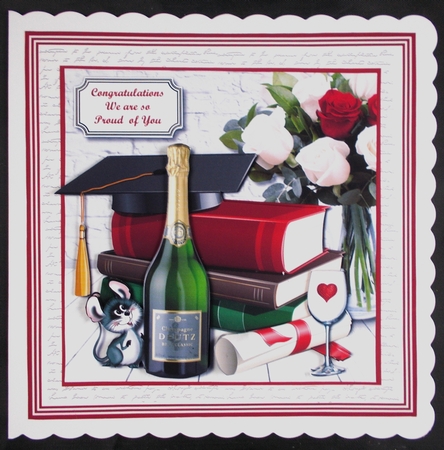 Graduation card topper female by Linda Short