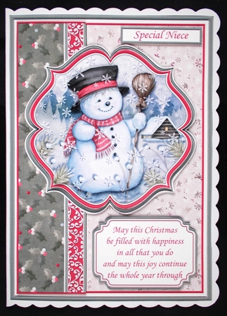 SNOWMAN A5 Portrait Christmas Pyramage & Insert Kit by Linda Short