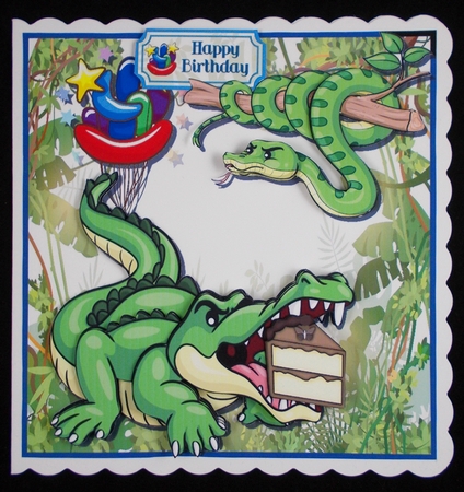 Jungle birthday 7x7 by Linda Short