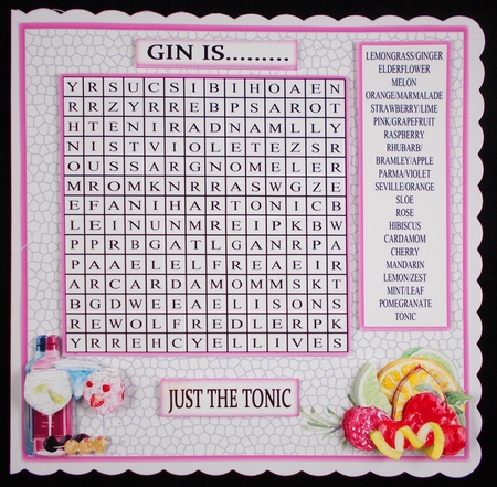 WORD SEARCH, GIN LOVERS, mini kit by Linda Short