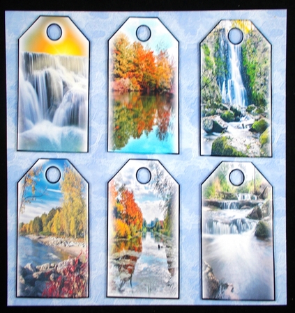 water scene gift tags by Linda Short