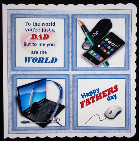 8x8 The world to me Dad computer mini kit by Linda Short