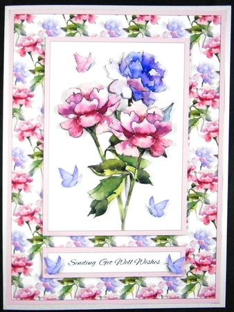 Lovely Peonies - Sending Get Well Wishes by Linda Short