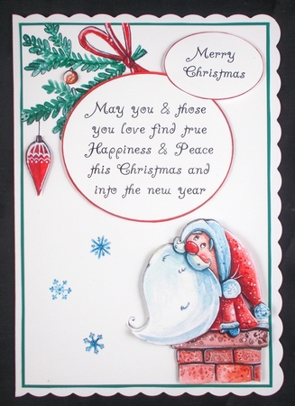 Christmas Watercolour Verse 1 by Linda Short