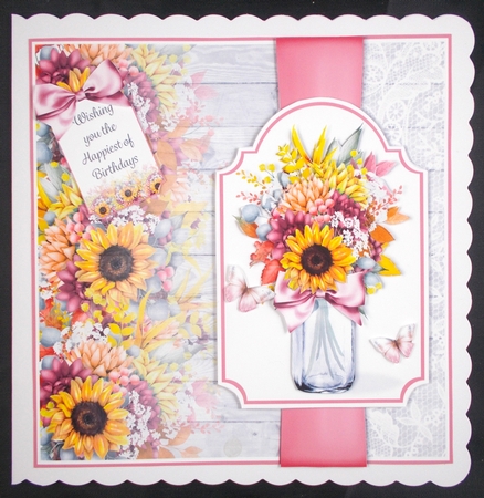 Mason Jar of Flowers 2 by Linda Short