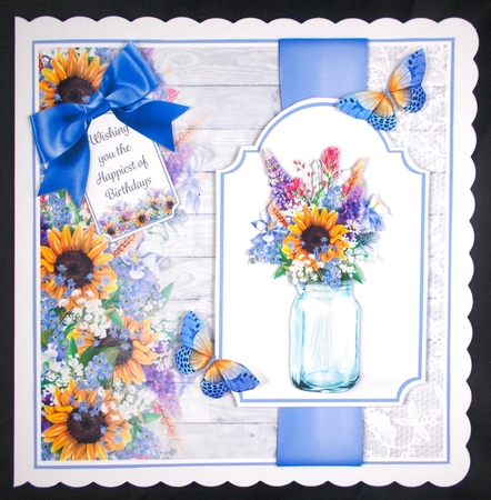 Mason Jar of Flowers 6 by Linda Short