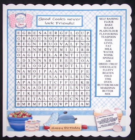 WORD SEARCH, BAKING CAKES by Linda Short