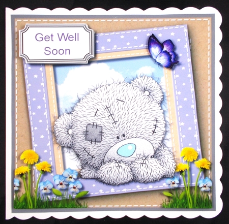 Tatty Teddy all occasion card topper by Linda Short